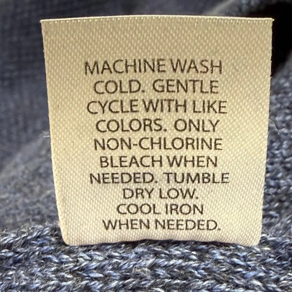 Flag & Anthem Sweater Men Large Blue Mixed Stitch Charmaine 1/4 Zip Pullover NWT - Picture 9 of 12